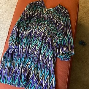 Sheer, long blouse Laundry by shelli segal